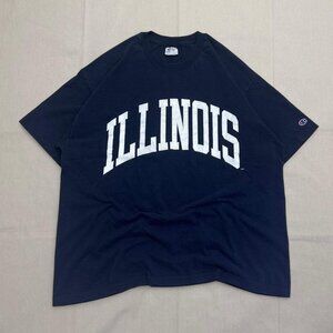 Vintage 90s Champion Illinois Collegiate Single Stitch Graphic Tee